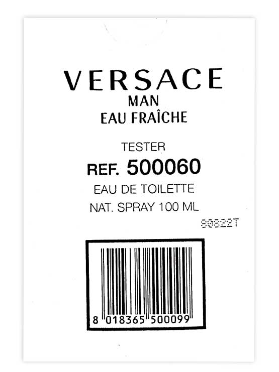 Eau Fraiche Tester without Cap for Men, edT 100ml by Versace