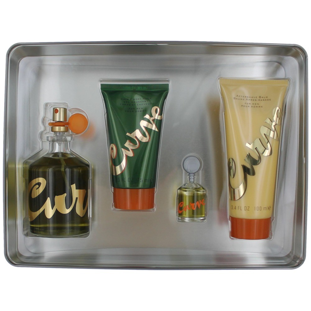 Curve Cologne by Liz Claiborne, 4 Piece Gift Set for Men NEW