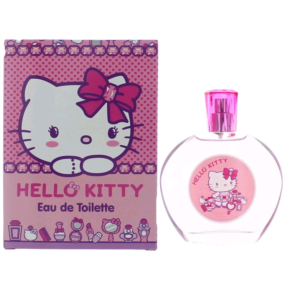 Hello Kitty Perfume by AirVal, 3.4 oz EDT Spray for Girls (Flat Box