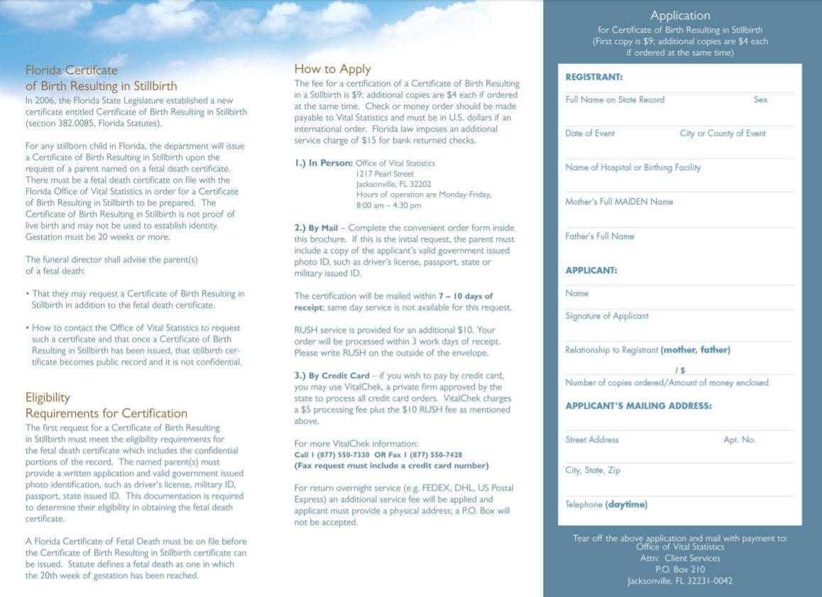 How to obtain a birth certificate in Florida You are not alone