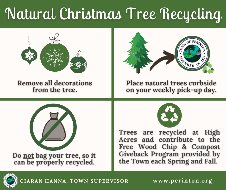 Natural Christmas Tree Recycling Town of Perinton