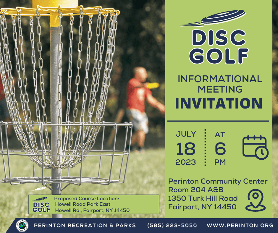 Disc Golf Informational Meeting Town of Perinton
