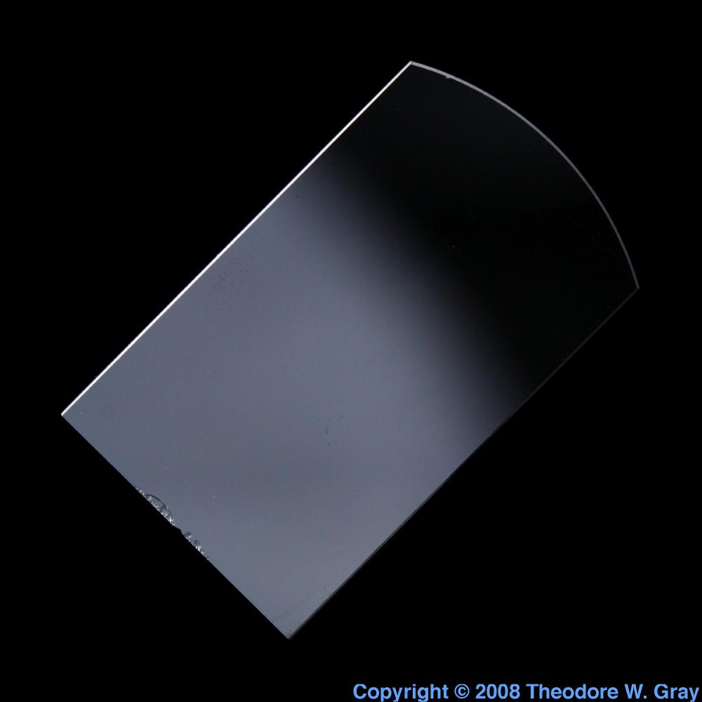 Silicon mirror, a sample of the element Silicon in the Periodic Table