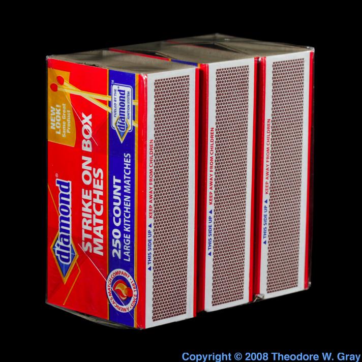 Kitchen matches, a sample of the element Phosphorus in the Periodic Table