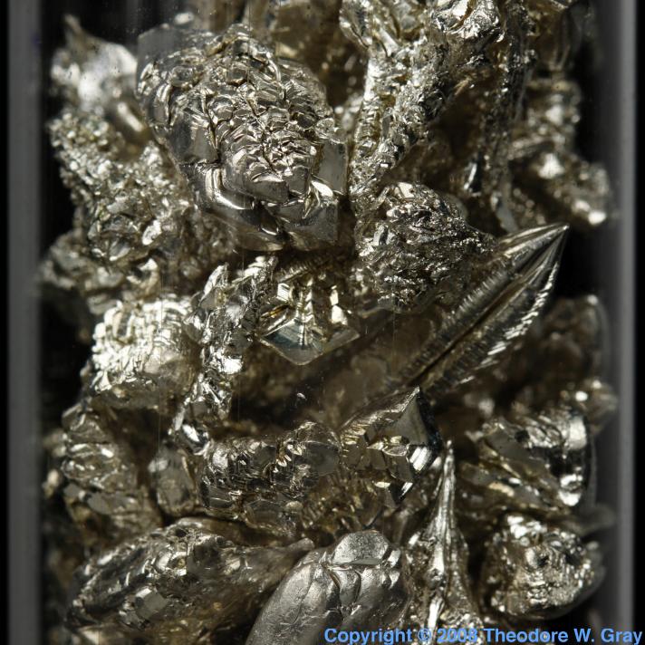 Highpurity calcium nodules, a sample of the element Calcium in the