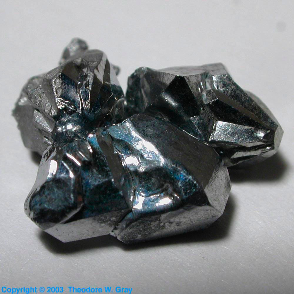 Vapor grown crystals, a sample of the element Chromium in the Periodic