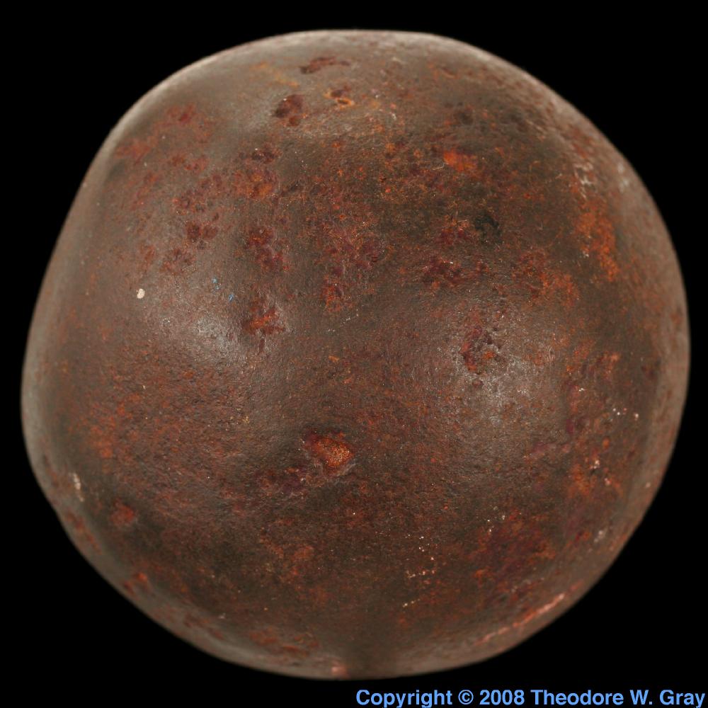 Civil war canister shot, a sample of the element Iron in the Periodic Table