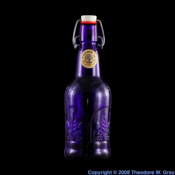 Cobaltglass bottle, a sample of the element Cobalt in the Periodic Table