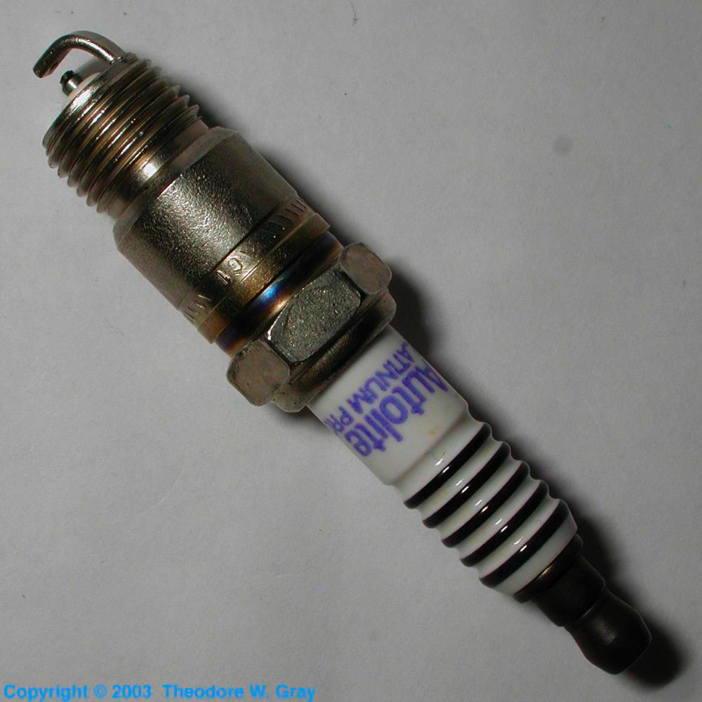 Spark plug, a sample of the element Nickel in the Periodic Table