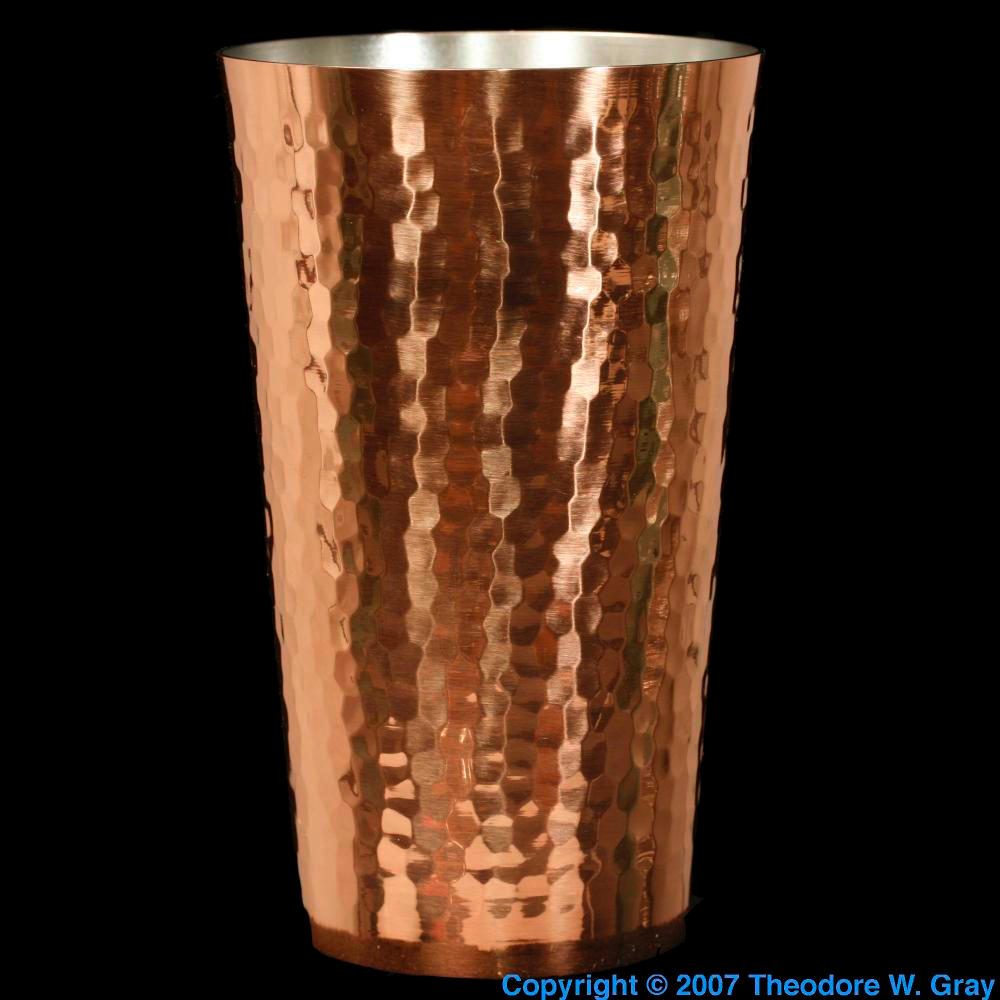 Nice copper cup, a sample of the element Copper in the Periodic Table