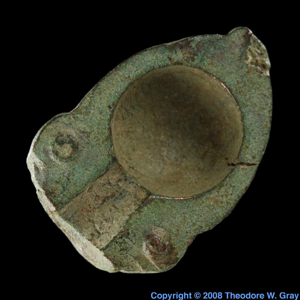 Medieval bullet mold, a sample of the element Copper in the Periodic Table