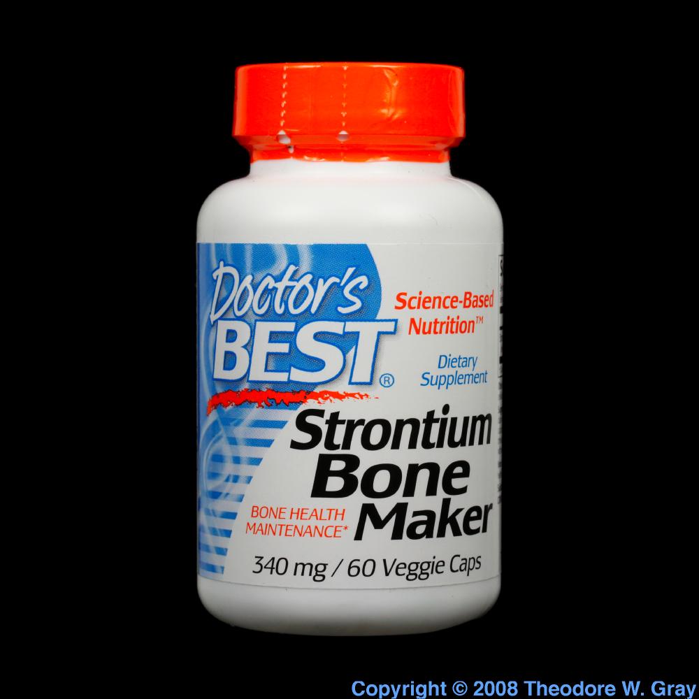 Bonebuilding supplements, a sample of the element Strontium in the