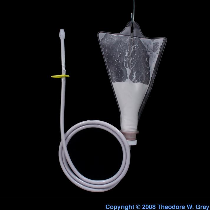 Barium enema, filled, a sample of the element Barium in the Periodic Table