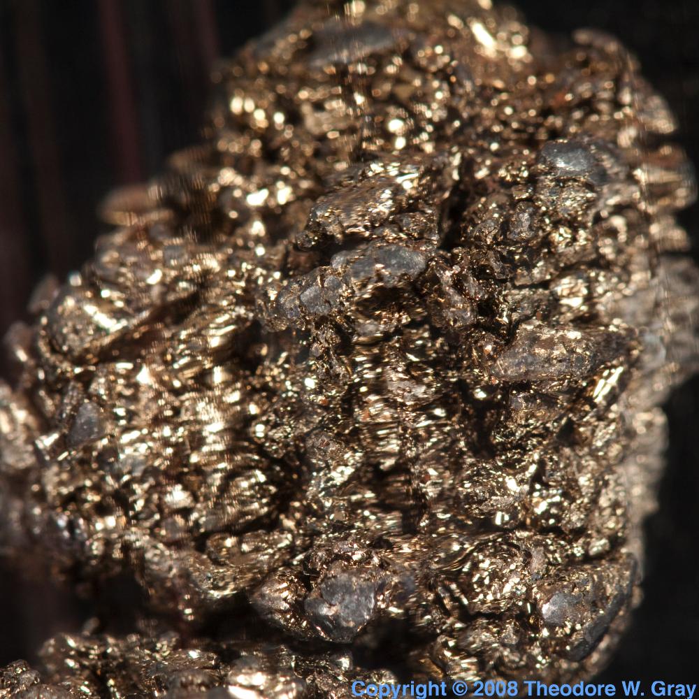 Very pure barium, a sample of the element Barium in the Periodic Table