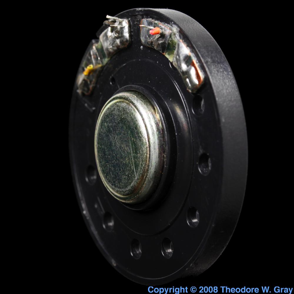 Headphone speaker a sample of the element Neodymium in the