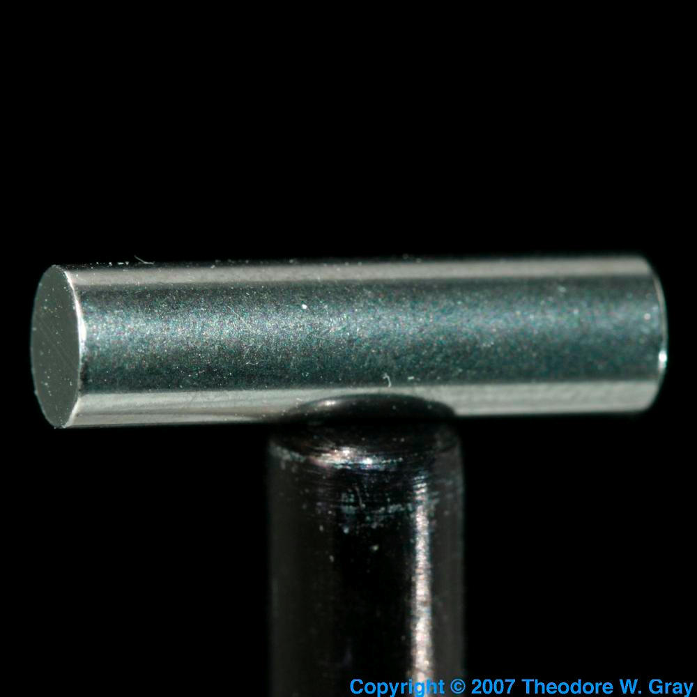 Bullet blank, a sample of the element Tungsten in the Periodic Table