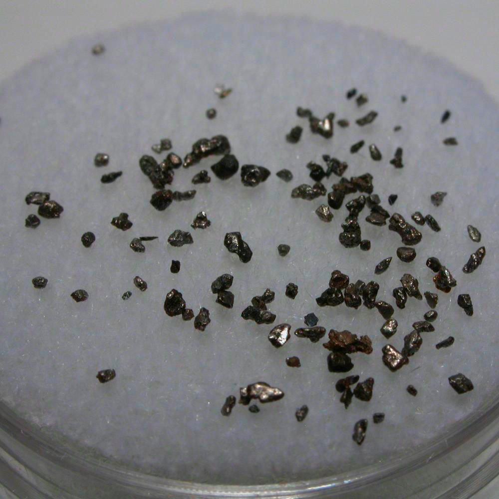 Placer grains, a sample of the element Platinum in the Periodic Table