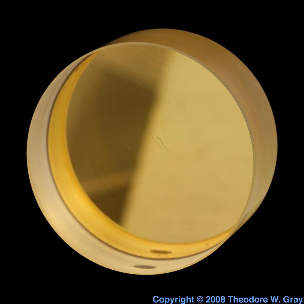 IR mirror, a sample of the element Gold in the Periodic Table
