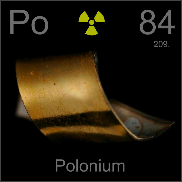 Poster sample, a sample of the element Polonium in the Periodic Table