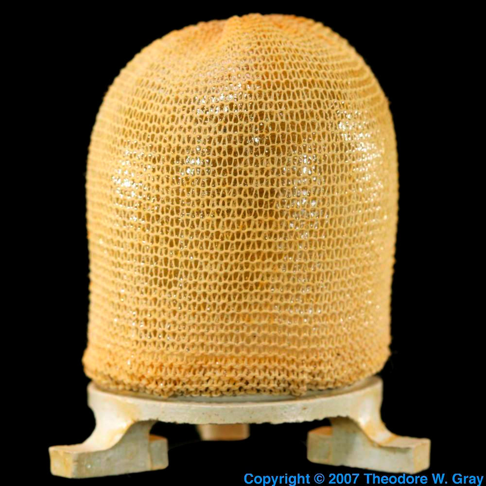 Antique lantern mantle, a sample of the element Thorium in the Periodic