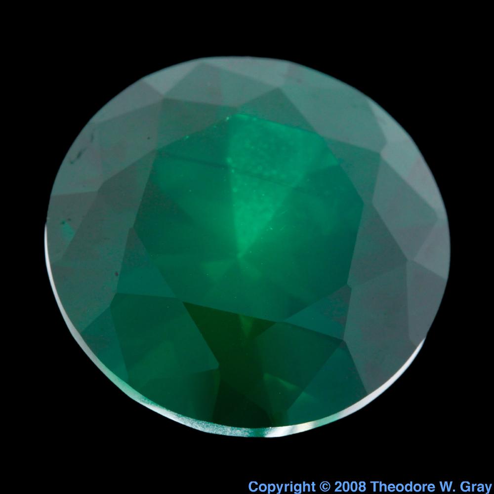 Fake Emerald, a sample of the element Zirconium in the Periodic Table