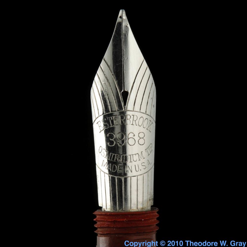 Osmiridium pen, a sample of the element Iridium in the Periodic Table