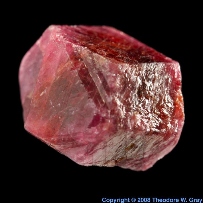 Ruby from Jensan Set, a sample of the element Aluminum in the Periodic
