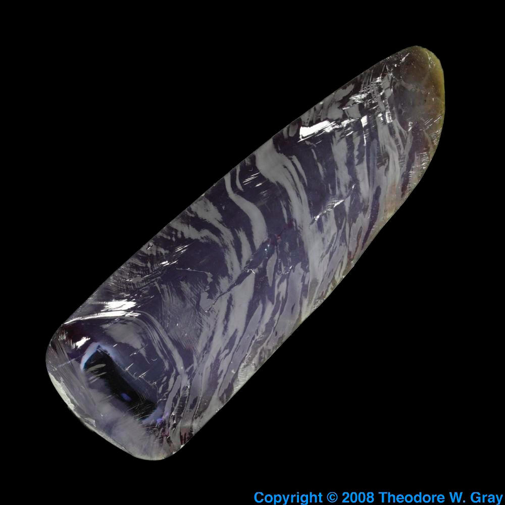 Synthetic ruby boule, a sample of the element Aluminum in the Periodic