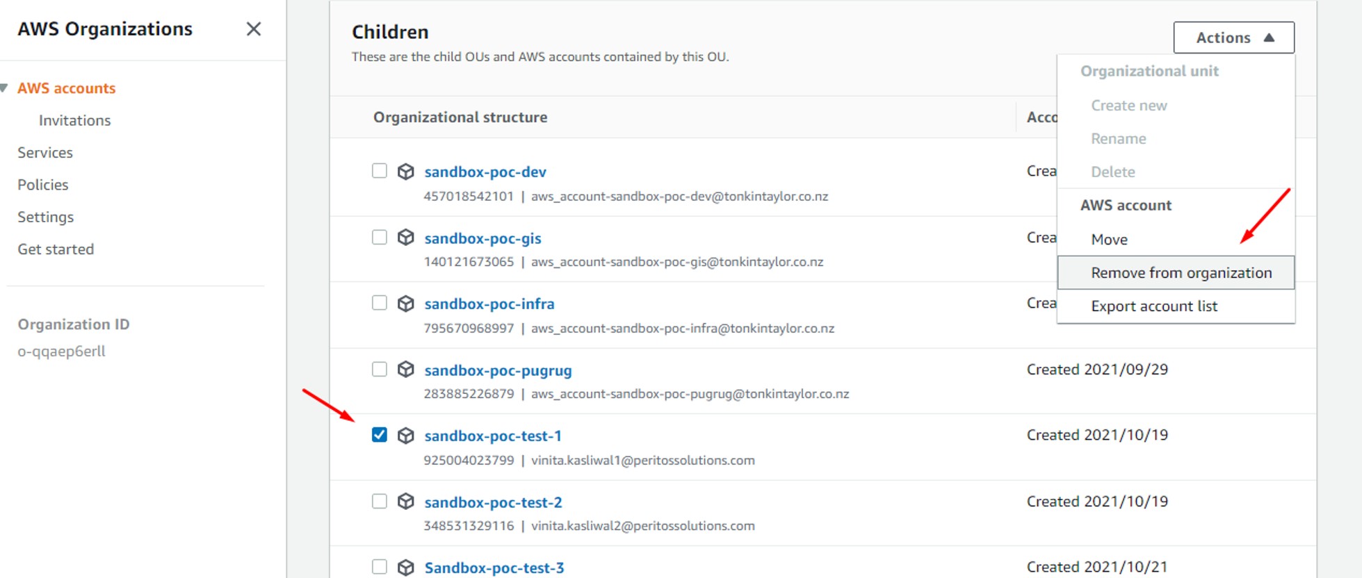 AWS Control Tower Close Accounts