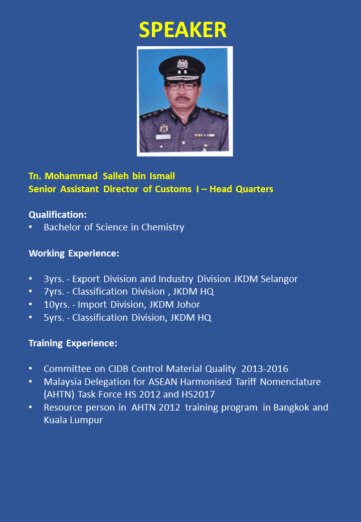 SEMINAR UNDERSTANDING ON THE TECHNIQUE OF CLASSIFICATION AND CUSTOMS HARMONIZED SYSTEM (HS