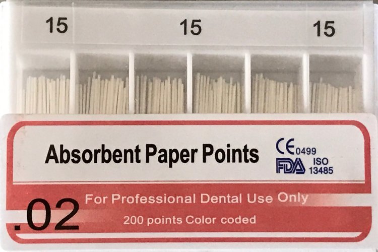 Absorbent Paper Points .02 taper perla dental supplies
