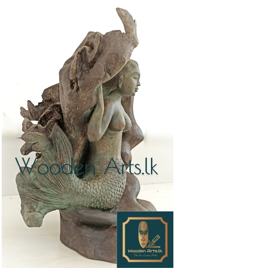 Ceylon Crafted Mermaid Statue 3 feet Height