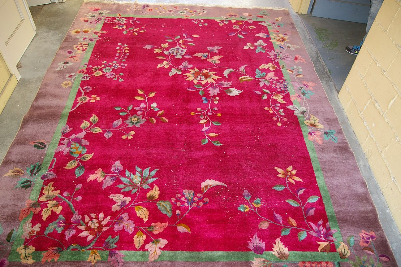 Old Chinese RedPlum 8×11 Golden Age Oriental Rug Importers
