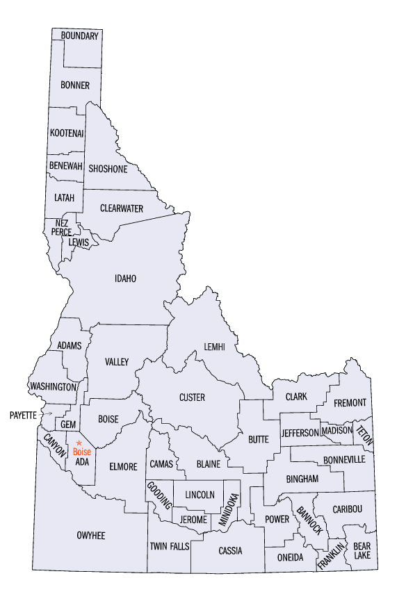Map of Idaho Cities Idaho Road Map Geology