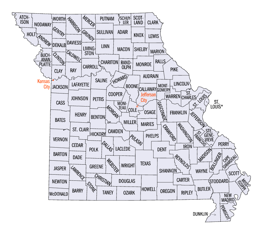 Missouri Area Code Map Missouri Building Code - Permit Place