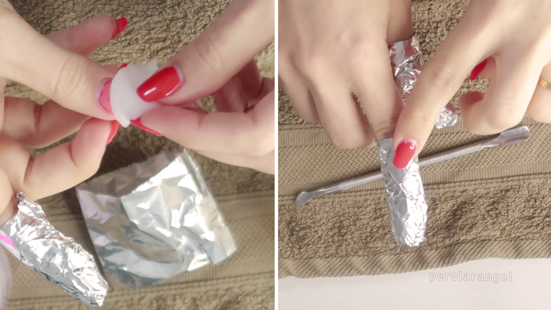 Removendo o verniz em gel das unhas