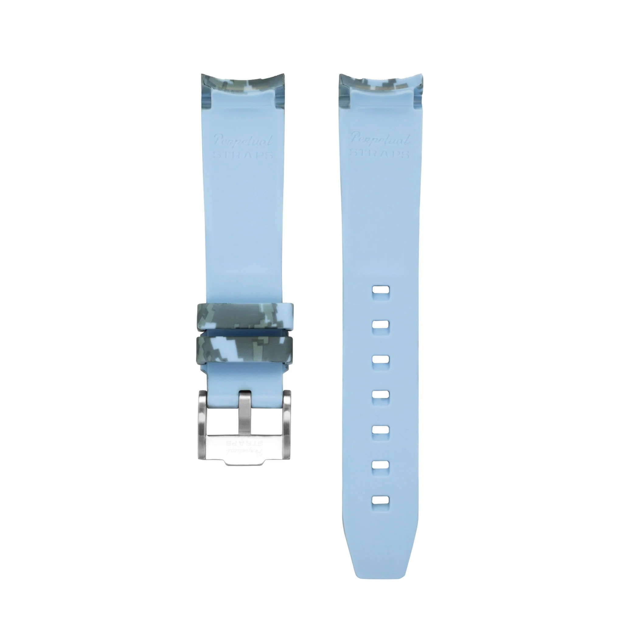 DIGITAL SKY CAMO RUBBER WATCH STRAP for OMEGA X SWATCH SPEEDMASTER M