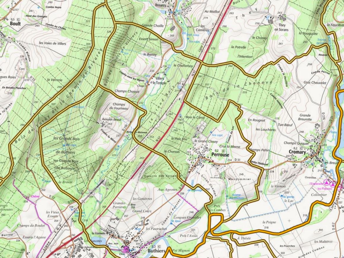 Carte Ign Topographique 25000 Territoire de la commune