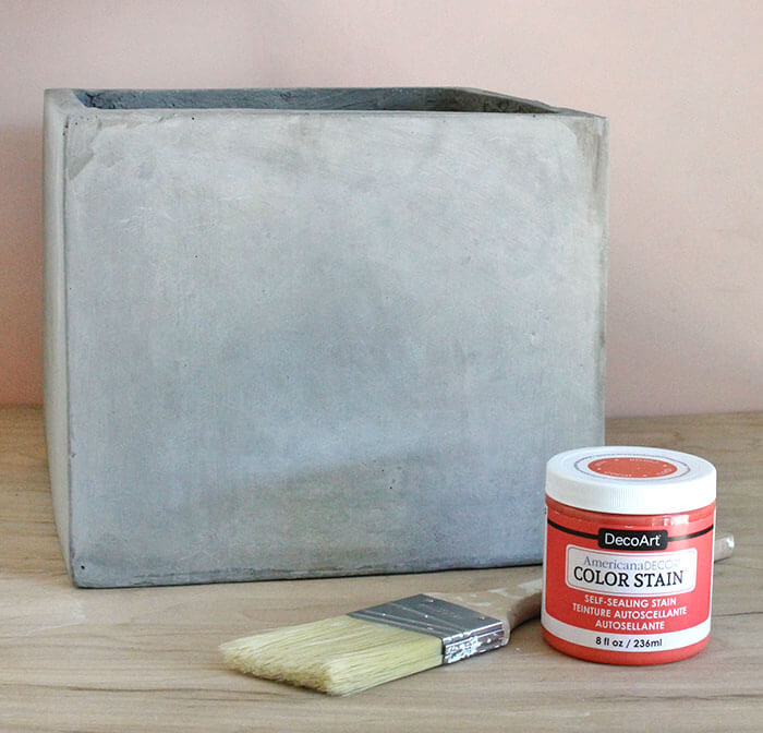 DIY Stained Concrete Planter Persia Lou