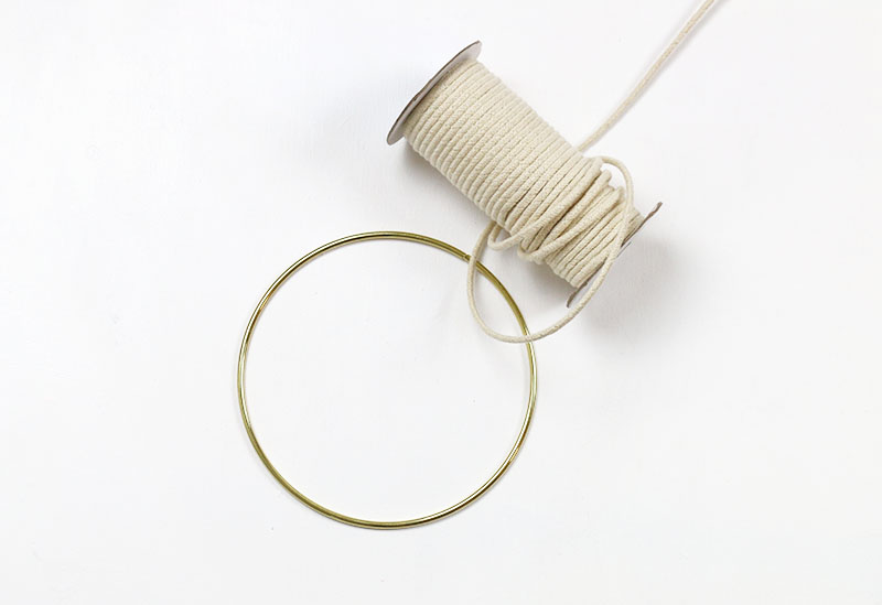 DIY Macrame Plant Hanger supplies