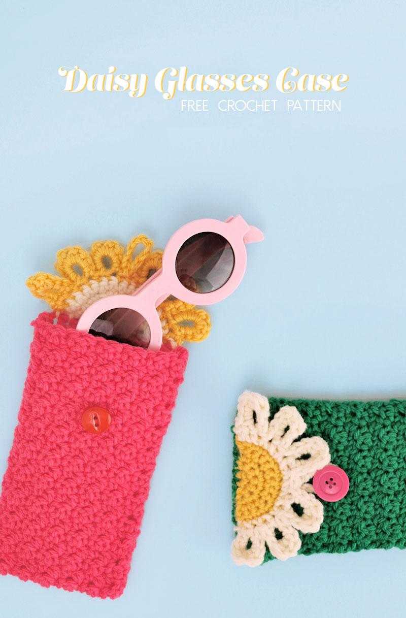 The Happy Daisy Crochet Glasses Pouch Free Pattern Persia Lou