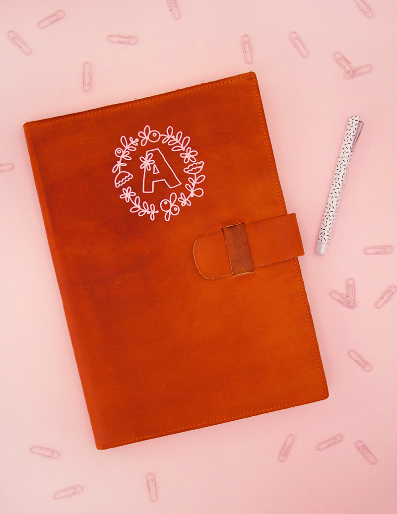 How to Apply Heat Transfer Vinyl to Leather DIY Monogram Leather