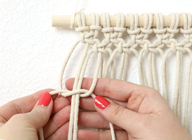 Simple Dip Dyed DIY Macrame Wall Hanging Persia Lou