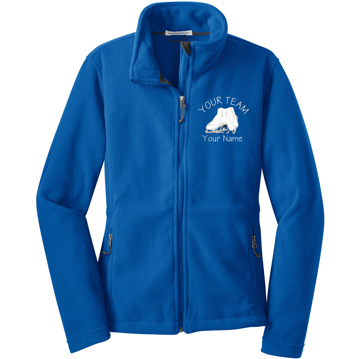 Figure Skating Club Fleece Jacket with Skates Personalized Skaters