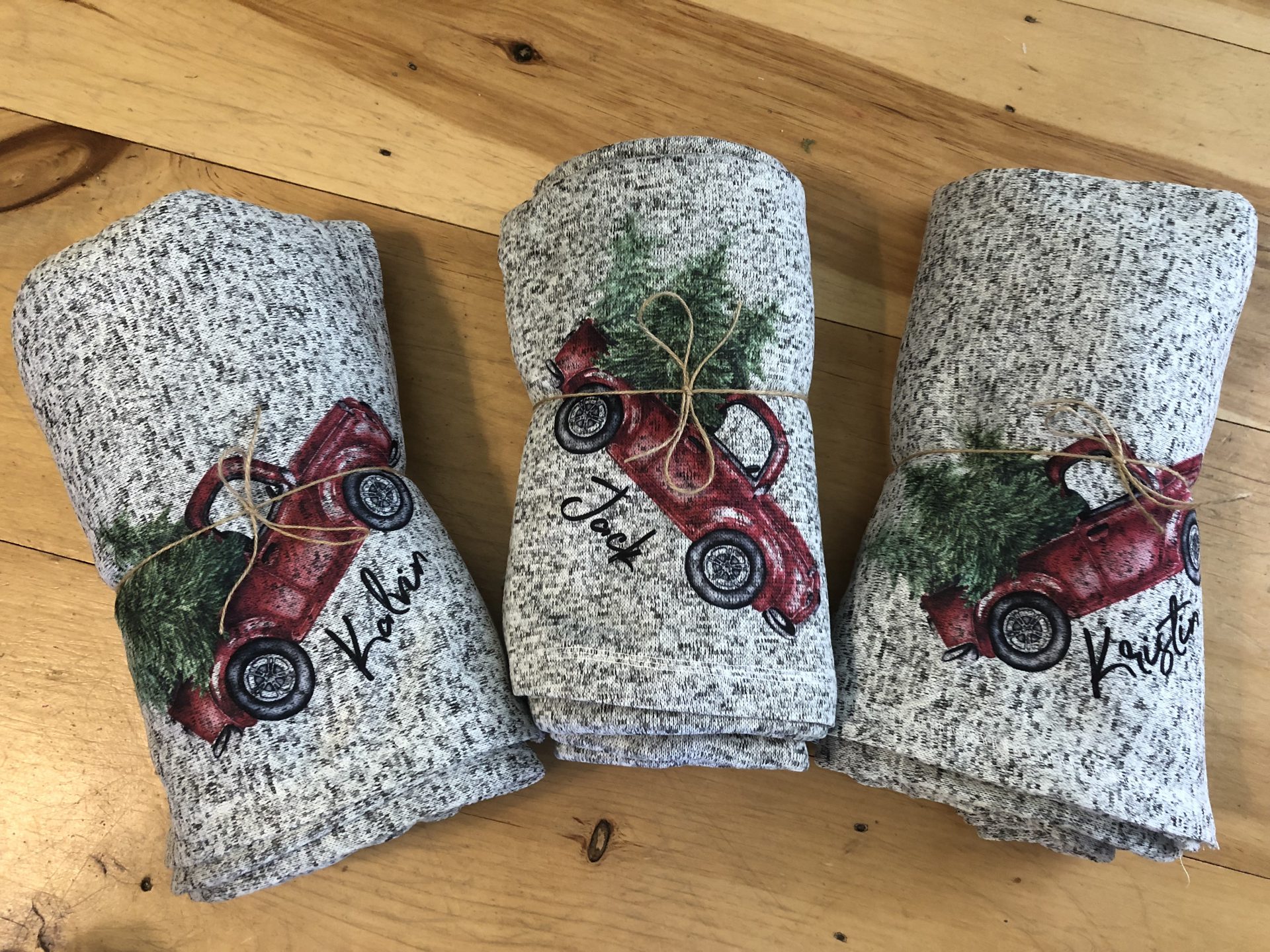 Personalized Vintage Old Fashioned Red Truck Blanket/Throw, 50 x 60