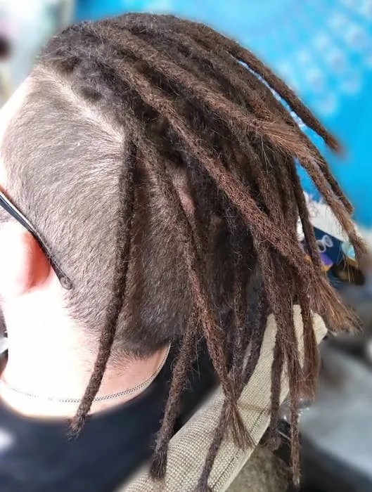 Dreadlock creation half head Perth Dreadlocks