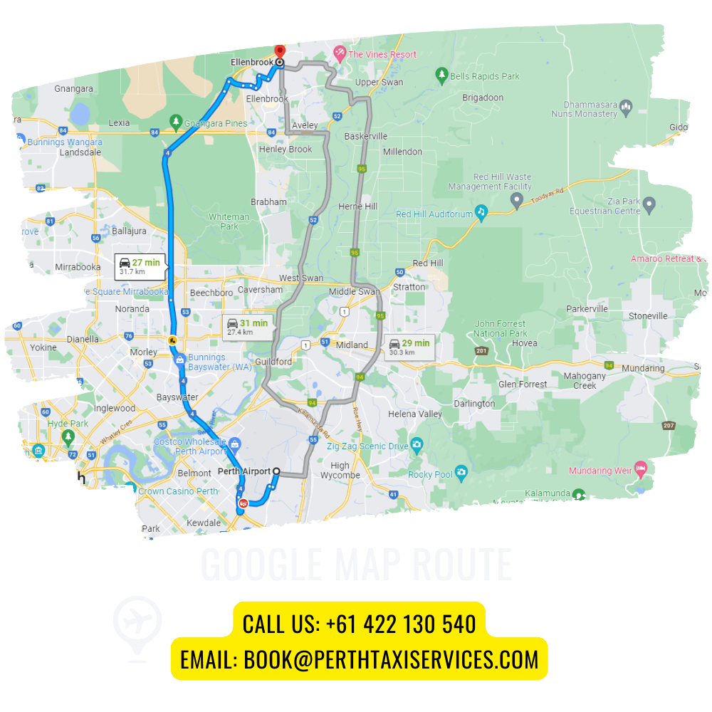 Perth Airport transfer Ellenbrook » Perth Taxi Services