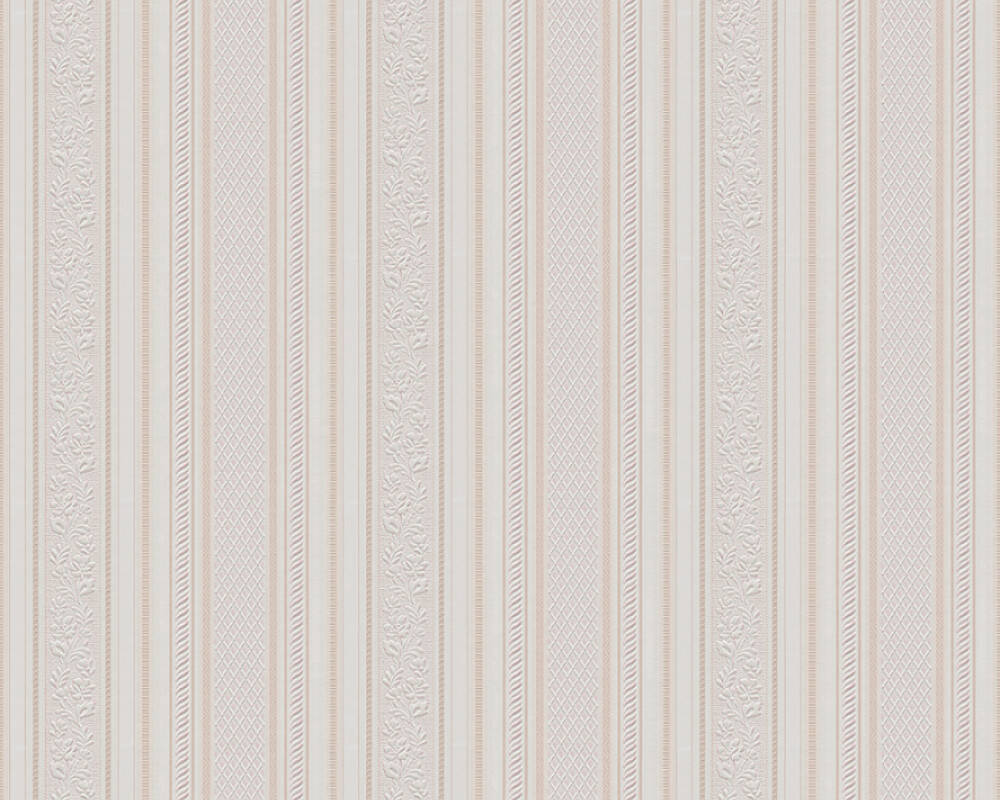 A.S. Création Wallpaper «Stripes, Beige, Cream, White» 765673 Perth