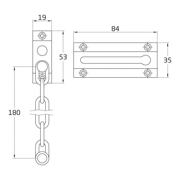 AMIG CHAIN DOOR FASTENER MOD.1 Pertoc
