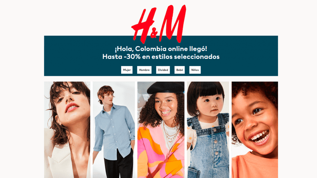 H&M lanzó oficialmente una nueva tienda online en Latinoamérica